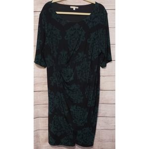 Black/Green Dress Barn Dress Size 22W